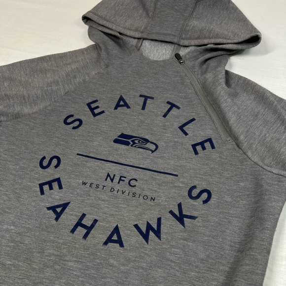 NFL Team Apparel Seattle Seahawks Medium Gray Pullover Hoodie Sports - Picture 2 of 6